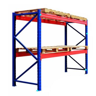 China 1000kg Factory Pallet Racking Blue Adjustable Metal Shelves for sale