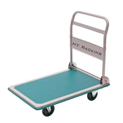 China 300kg Collapsible Hand Trolley Workshop Stainless Steel Platform Trolley for sale