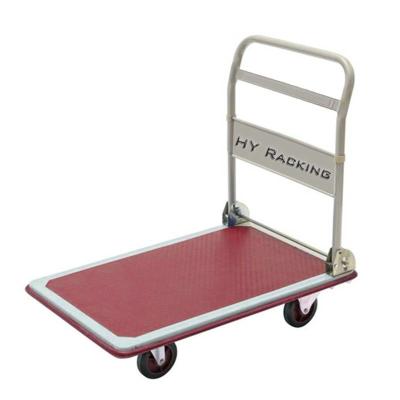 China 4 Wheels Hand Truck Trolley Push Cart 300kg Capacity Pulled Hand Truck 500Kg for sale