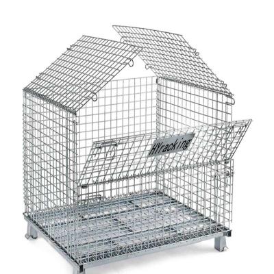 China SGS Supermarket Wire Mesh Security Cage 0.8 Tons Heavy Duty Wire Container for sale