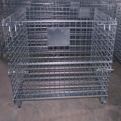 China Logistics Warehouse Storage Cages 500kg Wire Security  With Wheels for sale
