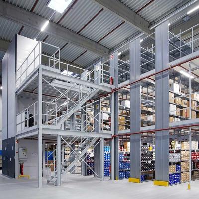 China 3 Tier Mezzanine Racking System Steel Warehouse Shelving SGS for sale