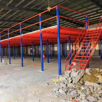 China SGS Warehouse Mezzanine Racks Floor Board Mezzanine Shelving System for sale
