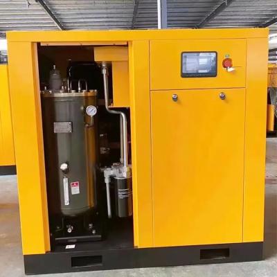 China PLC Microcomputer Rotary Screw Compressor 10HP Oil Injected Oil Free for sale