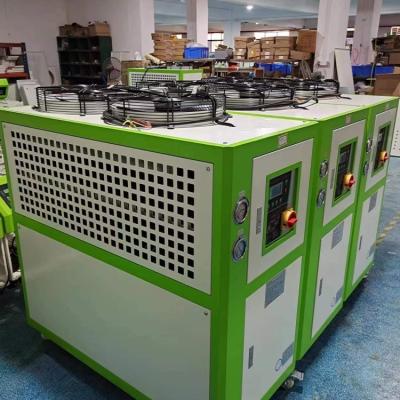 China 5 pk industriële waterkoeler water schroef scroll centrifuge compressor PLC microcomputer controller Te koop