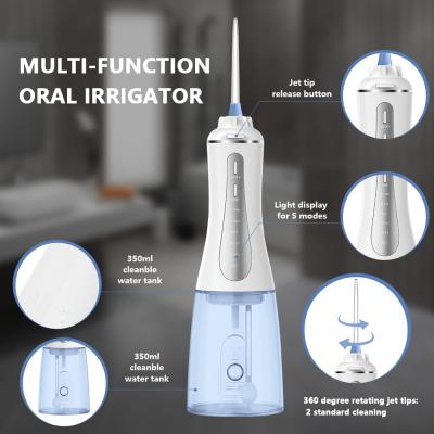 China 30-120PSI agua oral Flosser Irrigator 5 modos de trabajo para el BALNEARIO de los dientes en venta