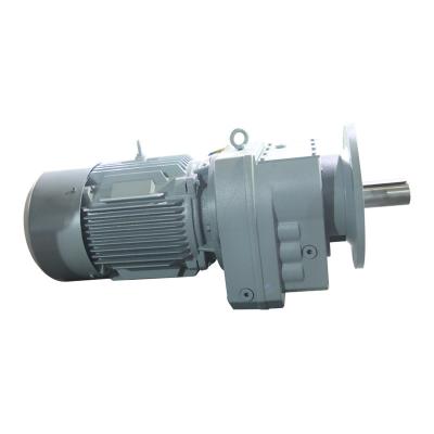 China RF Reducer Bevel Helical Reduction Gearbox Coaxial Output Horizontally Industrial Reducer for sale