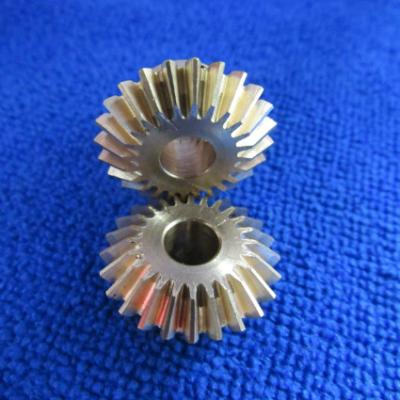 China Las piezas de micro mecanizado de alta precisión de pequeño diámetro duraderas de latón CNC con dientes curvos en venta