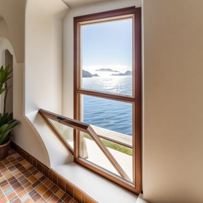 China Aluminum House Bottom Hung Casement Windows Inward / Outward Opening for sale