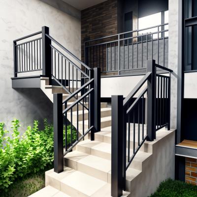 China OEM Contemporary Stair Handrail Balustrade Aluminium Slank Ontwerp Te koop