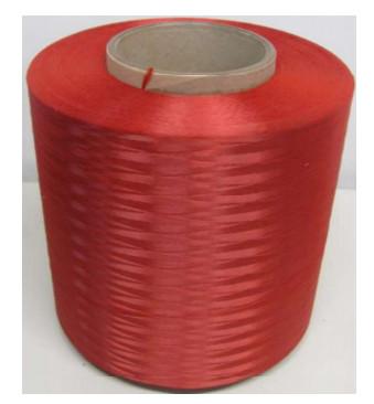 China High Strength Taparan Twist Aramid Yarn , 1000D Red Dyed Bulletproof Filament Yarn for sale