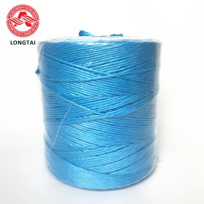 China Blue UV Treated Tomato Tying Twine 1 Strand Twisted Split Film Polypropylene Rope for sale