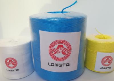 China Agriculture PP Split Film Twine Fibrillated Polypropylene tying twines UV Baling twine Blue White Color for sale