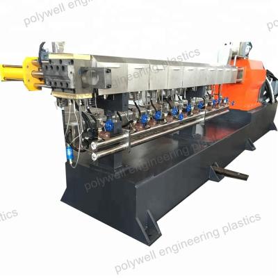 China Polyamide 66 Flakes Granulator Parallel Twin Screw Extruder Machine Polyamide making extruder en venta
