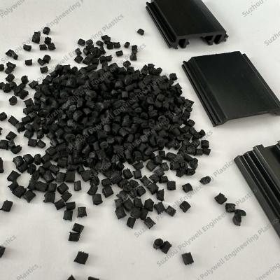 China Plastic Recycle Material Polyamide Granules Black Nylon PA66 GF25 For Heat Insulation Strip for sale