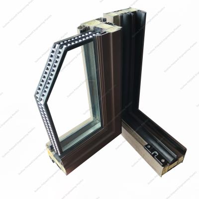 Κίνα Διπλό γυάλινο κάλυμμα από αλουμίνιο παράθυρα και πόρτες Φθοριούχο άνθρακα σύστημα βαφής παράθυρο προς πώληση