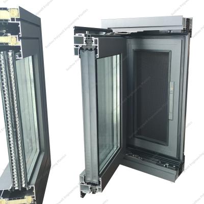China Moderner Entwurfs-kundengebundene Seite Hung Casement Aluminum Window mit doppeltem Hartglas zu verkaufen