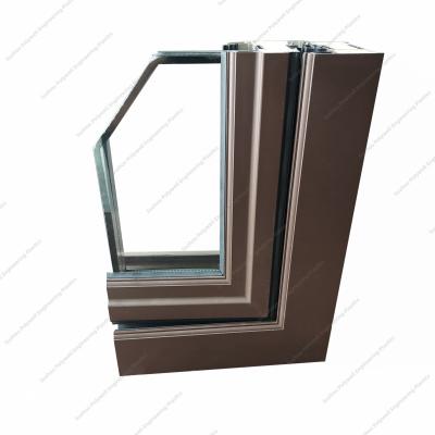 China Customized Structure Best Selling Aluminum PA Casement Broken Bridge Window with Standard Hardware for Living Room for sale