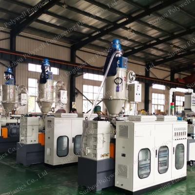 China Plastic PPR Pipe Making Machine Structural Hollow Double Wall Tube Sewer Gegooid Pipe Extrusion Line Te koop