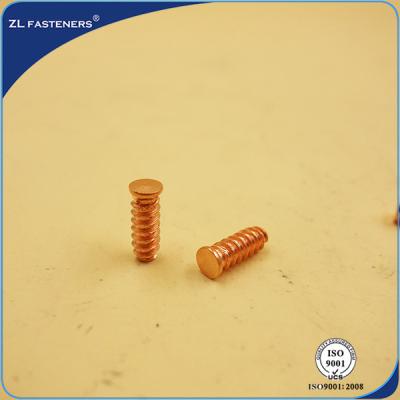 China Customized ISO 9001-2008 Threaded Weld Studs Copper Plated Finish M5~ M20 for sale