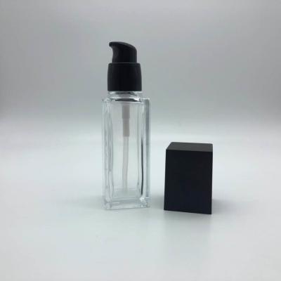 China Square Clear Liquid Foundation Bottle 30ml 50ml ODM OEM Logo for sale