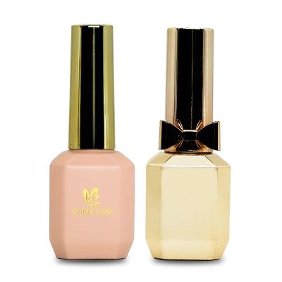 China ISO20001 SGS Gold Plated 8ml Nail Polish With Bow On Bottle for sale