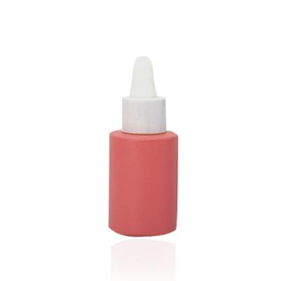 China OEM White Pink Glass Dropper Vial 10ml 15ml Essential Oil Bottles Screen Printing for sale