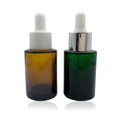 China Amber 30ml Massage Oils Aromatherapy Glass Dropper Bottle With Pipette for sale