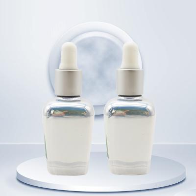China 30ml 35ml Round Cosmetic Dropper Bottles Magic White Serum Dropper Bottle for sale