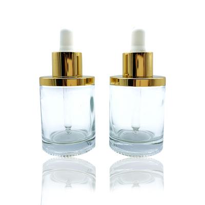 China Clear Essential Oil Glass Dropper Bottle 30ml 50ml Leakage Proof for sale
