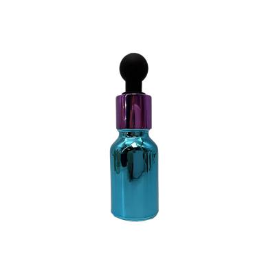 China Electroplated 5ml 0.25oz Cosmetic Dropper Bottles With Screw Caps for sale