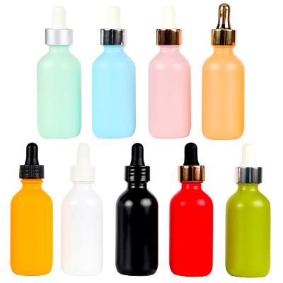 China Leak Proof Cosmetic Dropper Bottles Aluminium Alloy Cap 2 Oz Tincture Bottles for sale