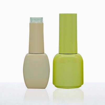 China Yellow Green 15ml Empty UV Gel Polish Bottles BPA Free Eco Friendly for sale