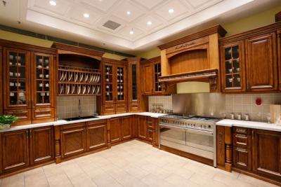 China gabinetes de madera, cocina aumentada de la puerta, armarios de cocina, armario de cocina de la cereza, sistema de la cocina, estilo de lujo de los armarios de cocina en venta