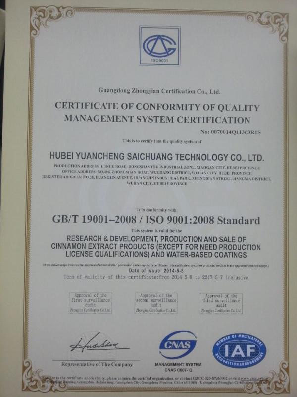 ISO9001:2008 - Nanning Doublewin Biological Technology Co., Ltd.
