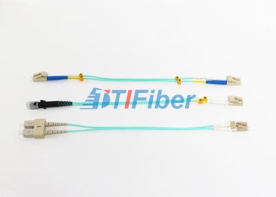 China OM4 OFNR Jacket Fiber Optic Patch Cord with MTRJ - LC Connector LAN / CATV for sale