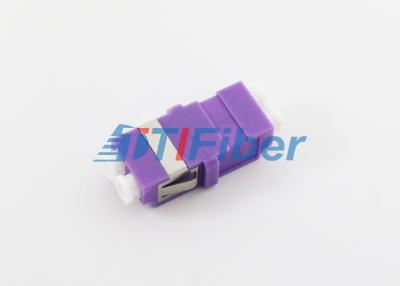China 100% Test Fiber Optic Adapter OM4 LC with Purple Housing for 10G for sale