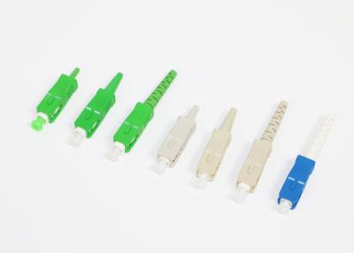 China SC OM1 OM2 Fiber Optic Cable Connector Telecome Class For 0.9mm Cable for sale