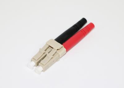 China LC OM4 Fiber Optic Cable Connectors With 90 Degree Boot Aqua Fiber Cable for sale