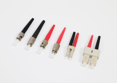 China Black And Red Boot MM Multimode Fiber Connectors With Duplex Clip for sale