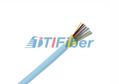 China Mini Ribbon Fiber Optic Cable , 3.0mm 12 Core Optical Fiber Cable With Round OFNP Jacket for sale