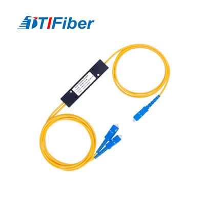 China Lightweight fiber optic splitter 1x2 ABS PLC Splitter Low Return Loss for sale