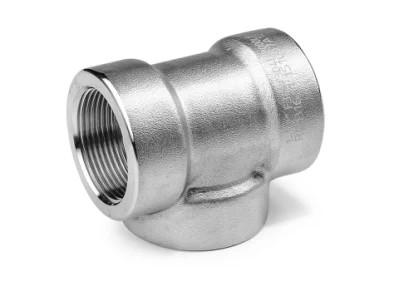 China Nontoxic Practical Stainless Steel Tee Fittings , Anti Abrasion Threaded Steel Tee for sale