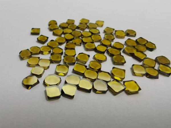 Quality Yellow Single Crystal Lab Grown Diamonds HPHT 3mm - 6mm For Milling Tools for sale