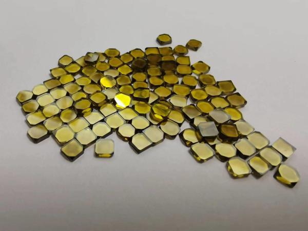 Quality Yellow Single Crystal Lab Grown Diamonds HPHT 3mm - 6mm For Milling Tools for sale