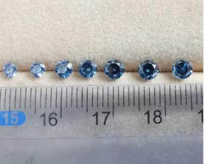 중국 HPHT 실험실 자란 다이아몬드 보석 닦은 화려한 생생한 파란색 다이아몬드 판매용