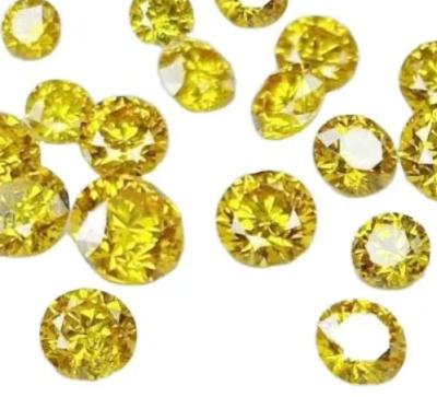 China Vvs Vs Fancy Vivid Yellow Synthetic Lab Grown Gemstones Hpht CVD Loose Diamond for sale