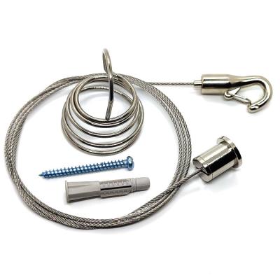 中国 調節可能な高さのワイヤー ロープとのグリッパーの使用を音響パネルを掛けるフック ケブル型 販売のため