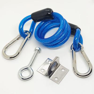 China High Tensile Vinyl Coating Galvanized Cable Spring Lanyard Sling For Automobile Door Bolt for sale