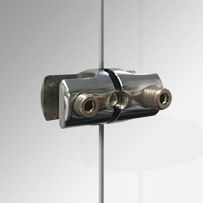China Frame Supports Glass Brass Standoff Fittings Retail Wall Display Systems For 6mm Rod for sale